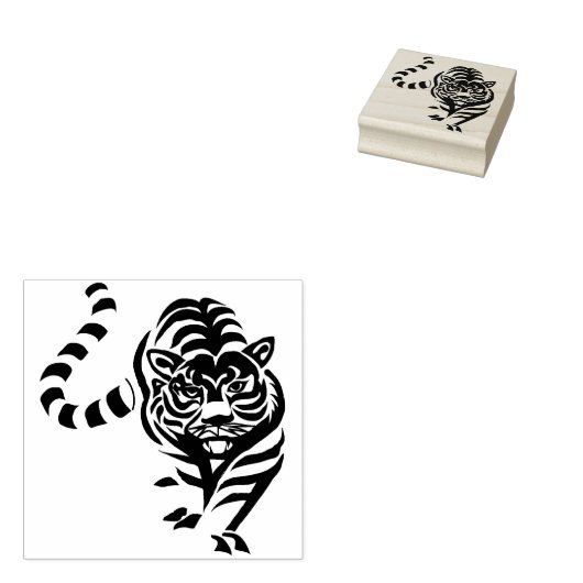 tijgerstempel rubberstempel (Gestempeld)
