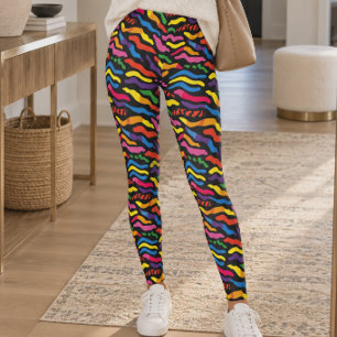 Tijgerstreep Abstract Regenboog Leggings