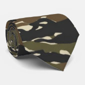Tijgerstreep Camouflagepatroon Stropdas (Opgerold)