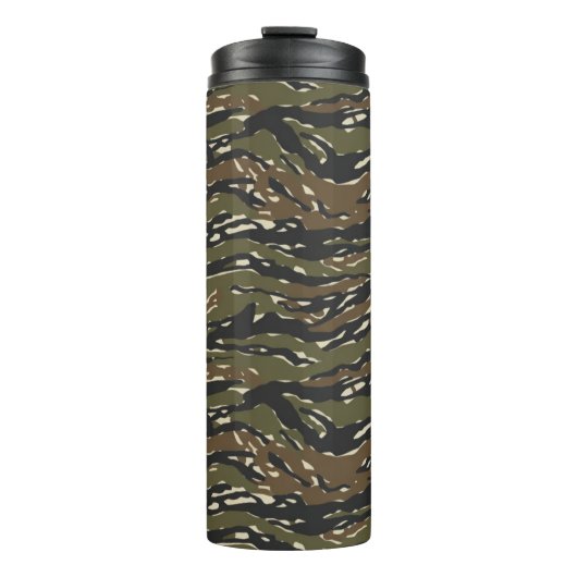 Tijgerstreep Camouflagepatroon Thermosbeker (Voorkant)