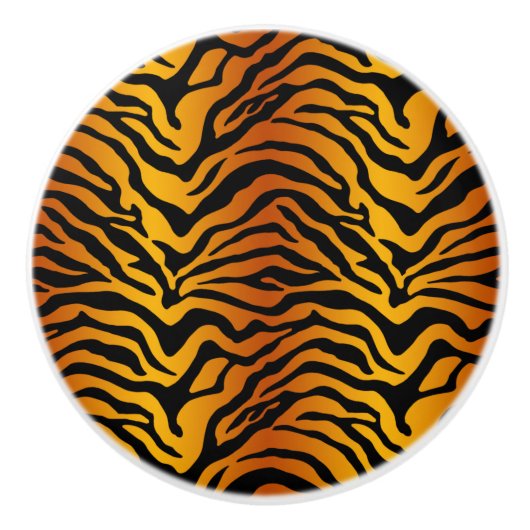Tijgerstreep Keramische Knop (Voorkant)