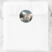 Tijgerstreep kitten Stickers (Tas)