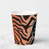 Tijgerstreep Papieren Bekers (Voorkant)