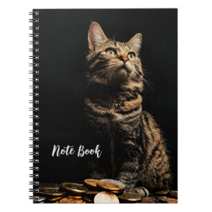 Tijgerstreep Schattige Cat Print Spiraal Foto Noti Notitieboek