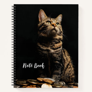 Tijgerstreep Schattige Cat Print Spiral Notitieboe Notitieboek