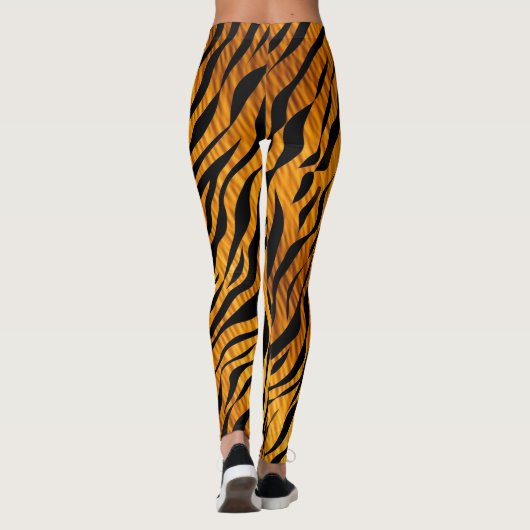 Tijgerstreeppatroon Leggings (Achterkant)