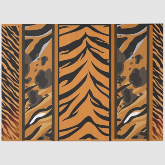 Tijgerstrepen Dierenprint Decoupage Tissuepapier (Voorkant)