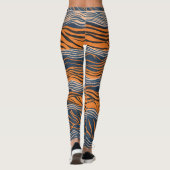 Tijgerstrepen door de huid geïnspireerd ontwerp leggings (Achterkant)