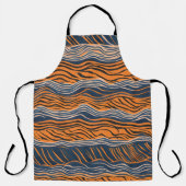 Tijgerstrepen door de huid geïnspireerd ontwerp schort (Voorkant)