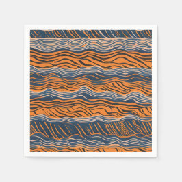 Tijgerstrepen door de huid geïnspireerd ontwerp servet