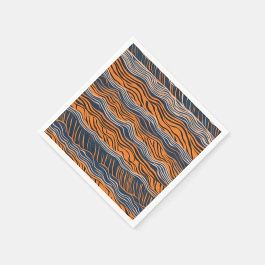 Tijgerstrepen door de huid geïnspireerd ontwerp servet (Hoek)