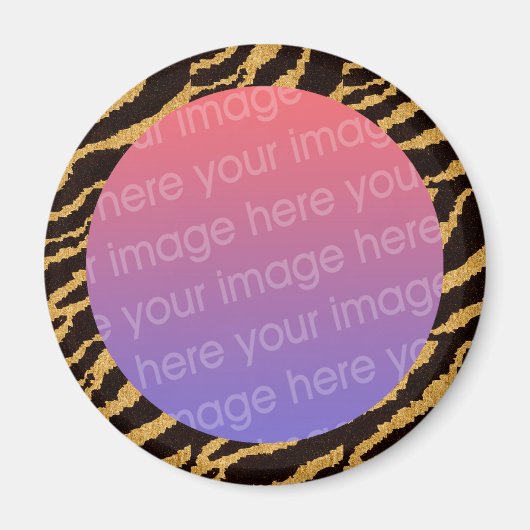 Tijgerstrepen foto lijst magneet (Voorkant)