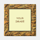 Tijgerstrepen foto rand magneet (Voorkant)