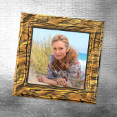 Tijgerstrepen foto rand magneet