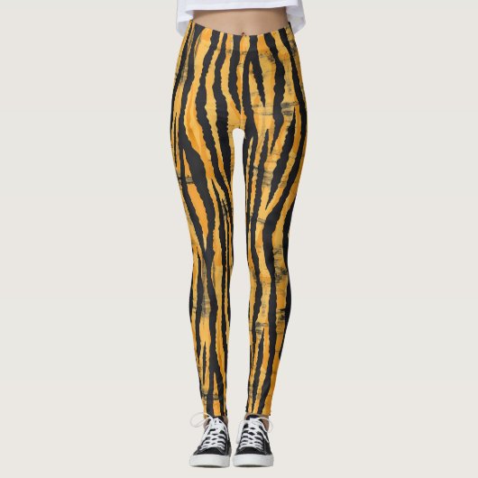 Tijgerstrepen klassiek patroon leggings (Voorkant)