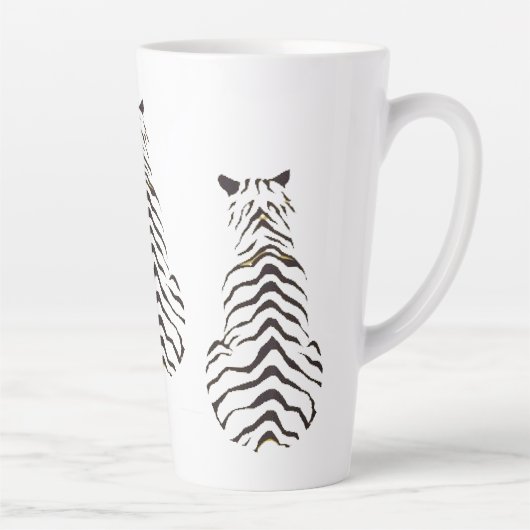 tijgerstrepen latte mok (Rechts)