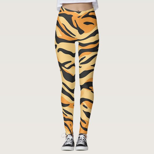 Tijgerstrepen Leggings (Voorkant)