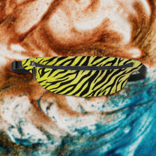 Tijgerstrepen op Geel – Woest Dierenprint Heuptasje