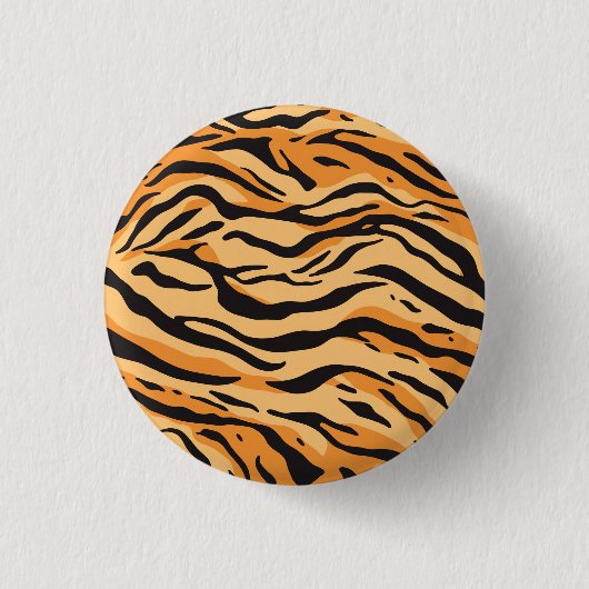 Tijgerstrepen Ronde Button 3,2 Cm (Voorkant)