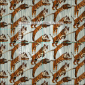 tijgerstrepen zilver stof (Delen)