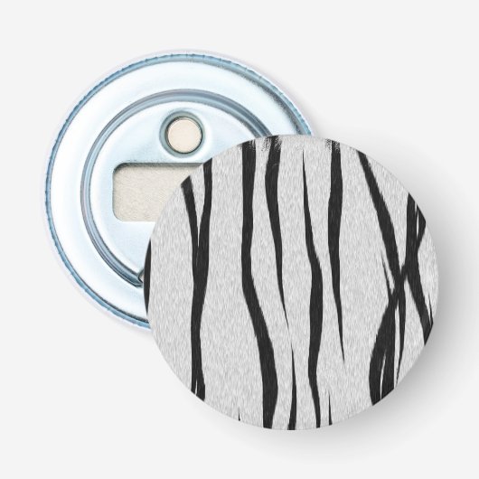 Tijgerstrepenpatroon Button Flesopener (Voorkant)
