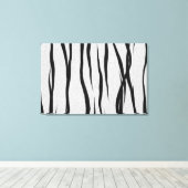Tijgerstrepenpatroon. Canvas Afdruk (Insitu (Houten vloer))
