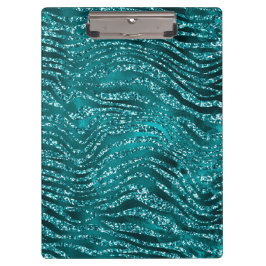 Tijgerstrepenpatroon met glans en glitters in een  klembord