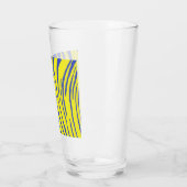 Tijgerstrepes Geel Blauw Glas (Links)