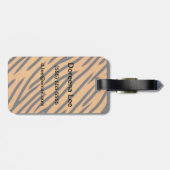 tijgerstripe patroonpatroon bagagelabel (Achterkant horizontaal)