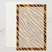 tijgerstripe patroonpatroon briefpapier (Voorkant / Achterkant)
