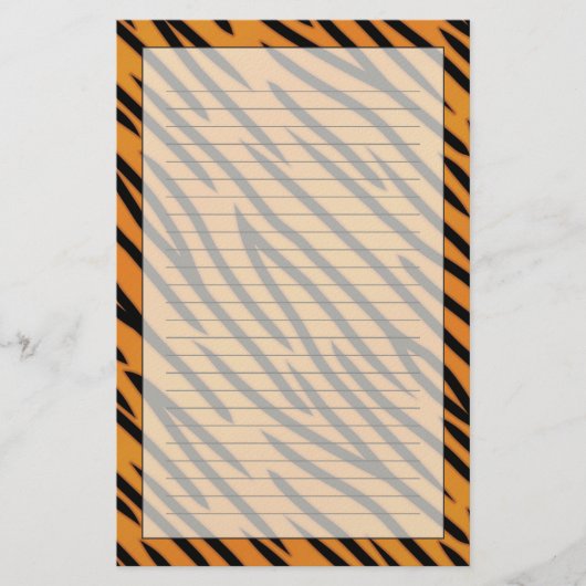 tijgerstripe patroonpatroon briefpapier (Voorkant)