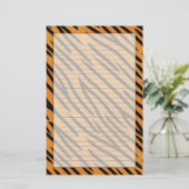 tijgerstripe patroonpatroon briefpapier (Staand voorkant)