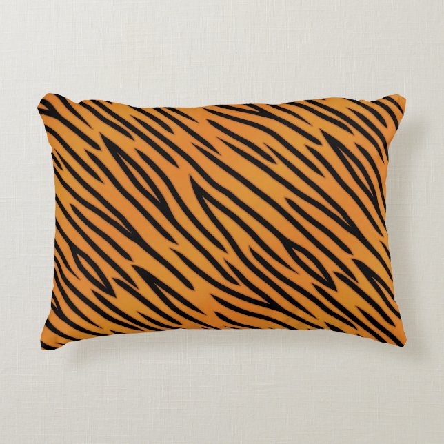 tijgerstripe patroonpatroon decoratief kussen (Voorkant)
