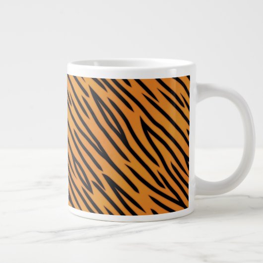 tijgerstripe patroonpatroon grote koffiekop (Rechts)