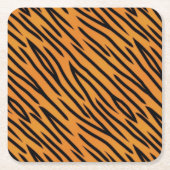 tijgerstripe patroonpatroon kartonnen onderzetters (Voorkant)