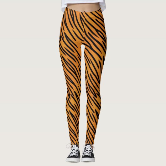 tijgerstripe patroonpatroon leggings (Voorkant)