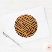 tijgerstripe patroonpatroon ronde sticker (Envelop)