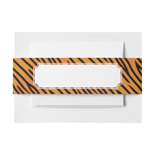 tijgerstripe patroonpatroon uitnodigingen wikkel (Voorkant Voorbeeld)