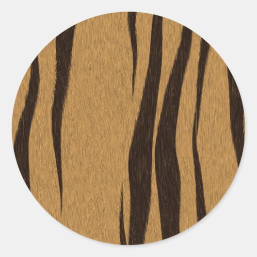 tijgerstripestiment ronde sticker (Voorkant)