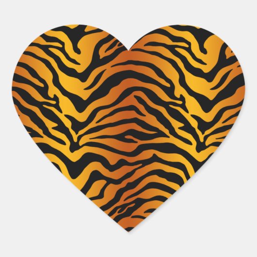 Tijgerstrips Hart Sticker (Voorkant)