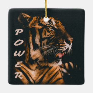 Tijgerstroommetjes doorboren Motivatie Keramisch Ornament