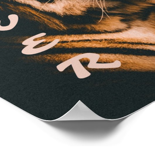 Tijgerstroommetjes doorboren Motivatie Poster (Hoek)