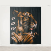 Tijgerstroommetjes doorboren Motivatie Wandkleed (Voorkant)