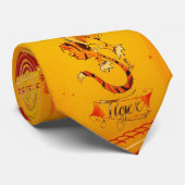 tijgerstropdas stropdas (Opgerold)