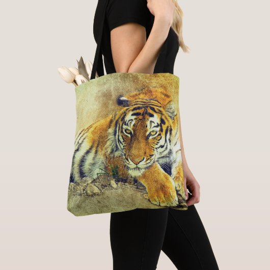 Tijgertekening Tote Bag (Dichtbij)