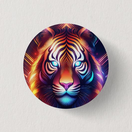 Tijgertijd! Ronde Button 3,2 Cm (Voorkant)