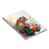 Tijgertijger brandend helder notitieboek (Rechterzijde)