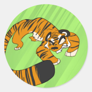 Tijgertikkers Ronde Sticker