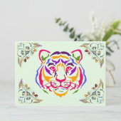 Tijgeruitnodiging Kaart (Staand voorkant)