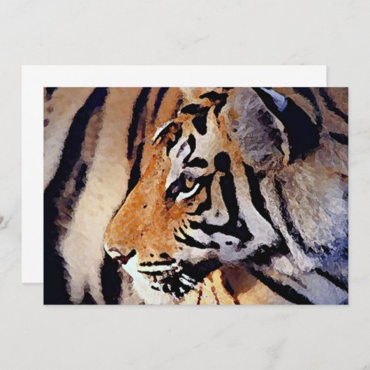 Tijgeruitnodiging Kaart (Voorkant / Achterkant)